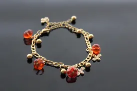 Pumpkin jewelry set with little bees