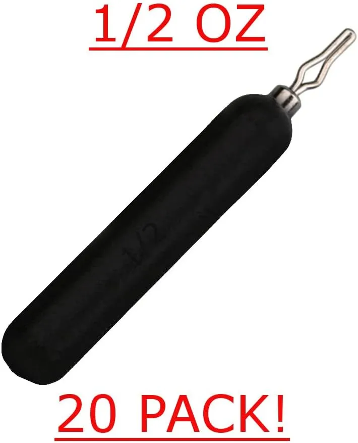 Reaction Tackle Drop Shot Weights - Saltwater and Freshwater Dropshot Fishing Sinkers - Skinny Pencil Shaped - Snagless Sinker Rig Fishing Weights for Bass Fishing Lures or Other Fish