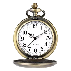Retro Bronze Analog Quartz Pocket Watch