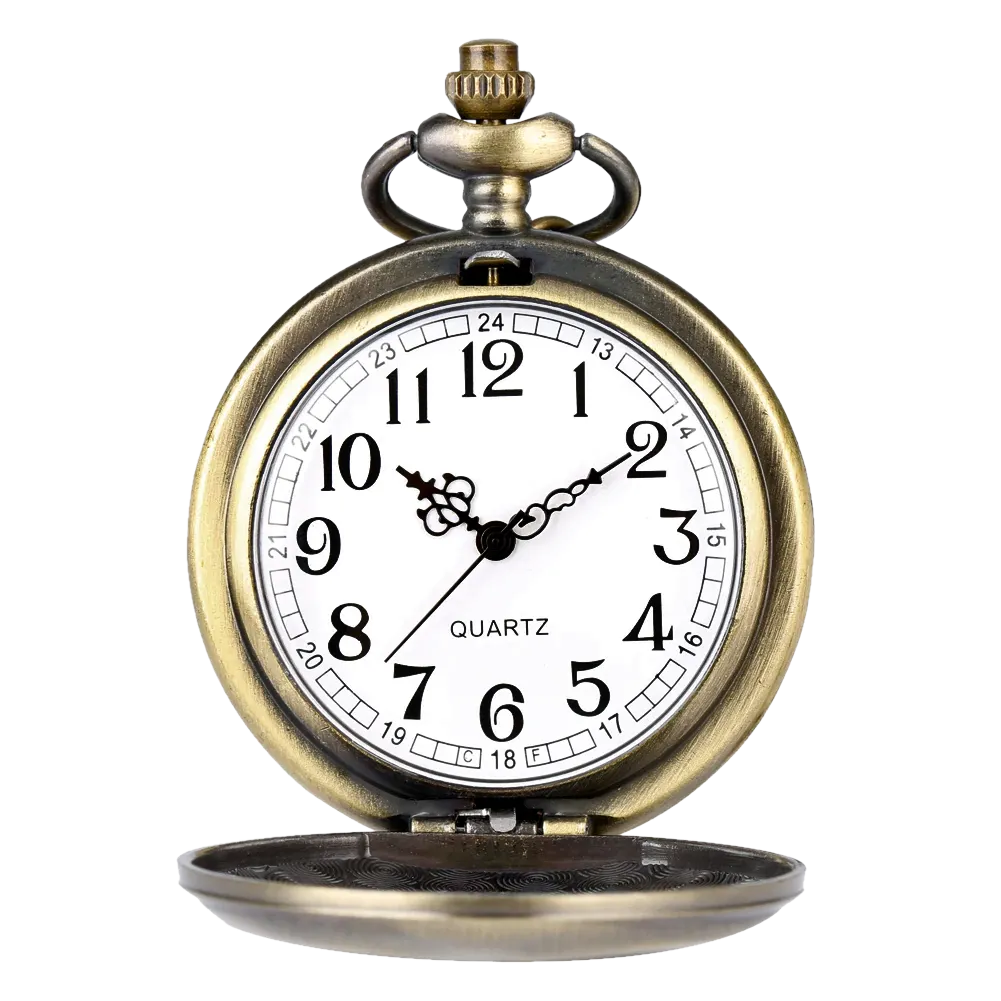 Retro Bronze Analog Quartz Pocket Watch