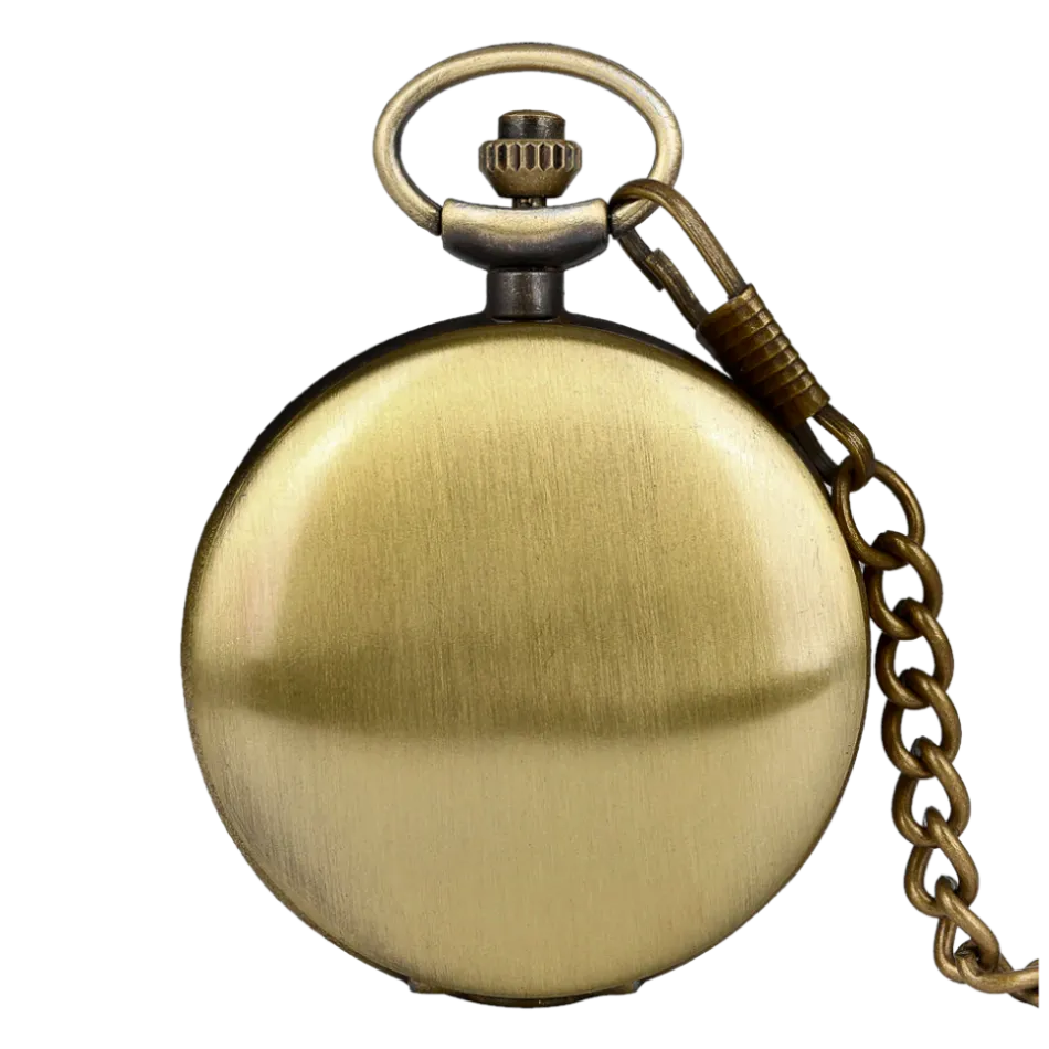 Retro Bronze Analog Quartz Pocket Watch