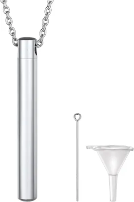 Richsteel Urn Necklaces for Ashes for Women Men Cremation Pendant Necklace for Ashes Dog/Cross Stainless Steel Memorial Jewelry
