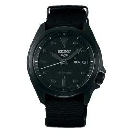 Seiko Men's Black Dial Nylon Band Quartz Watch - SRPK69