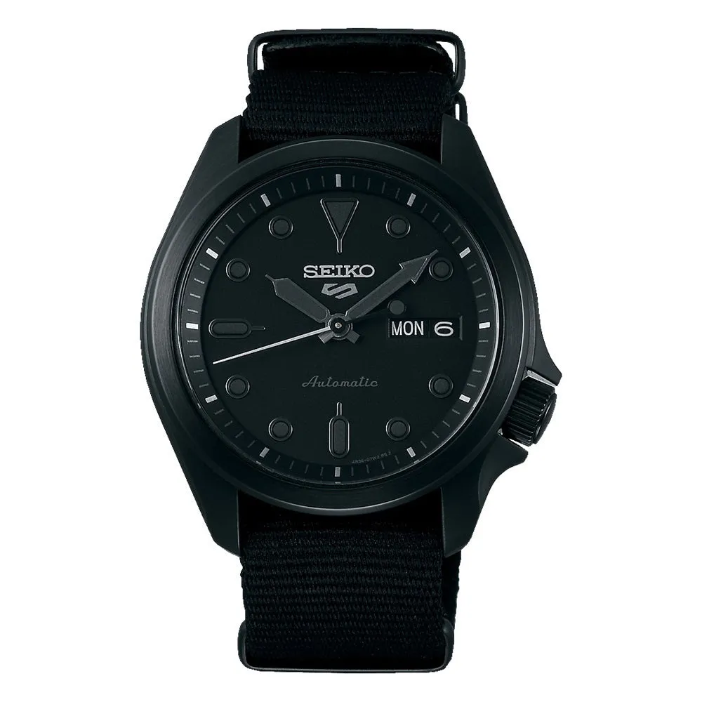 Seiko Men's Black Dial Nylon Band Quartz Watch - SRPK69