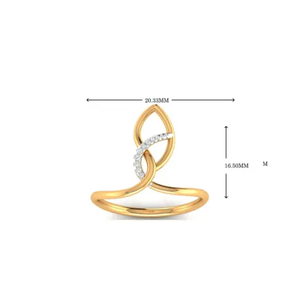 Silver Yellow Gold Adjustable Unconventional Twisted Artistic Modern Ring for Women