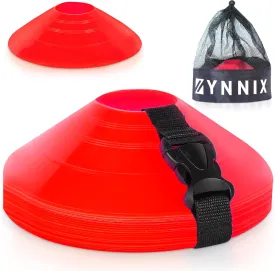 Soccer Cones (Set 40, 50) with Mesh Bag & Strap, Flexible Sports Cones for Soccer, Basketball, Football Training Equipment, Agility Training for Indoor & Outdoor Games