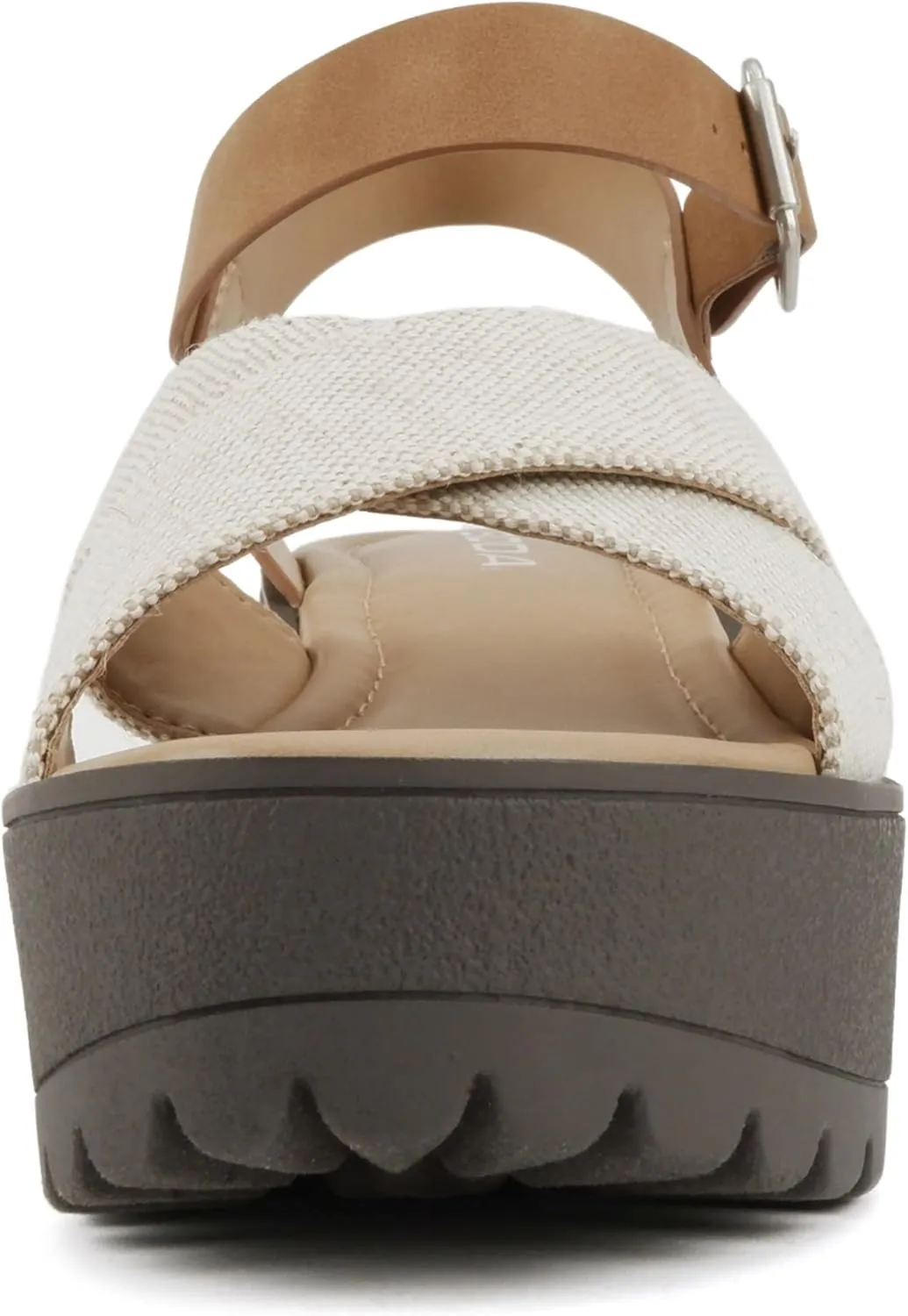 Soda Joey ~ Women Open Toe Criss Cross Strap Mid Heel Sandal with Adjustable Ankle Strap