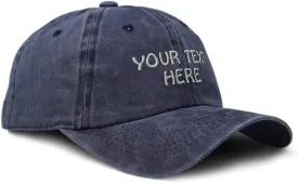 Soft Washed Baseball Cap Custom Personalized Text Dad Hats for Men & Women
