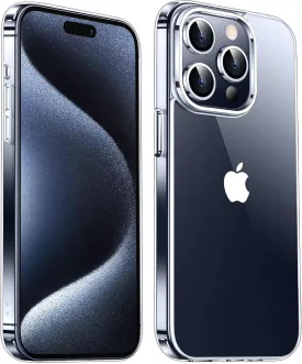 Temdan Designed for iPhone 15 Pro Max Case Clear, [Crystal Clear][Non-Yellowing][Military-Grade Drop Protection] Slim Shockproof Protective Cover Phone Case for iPhone 15 Pro Max 6.7 "