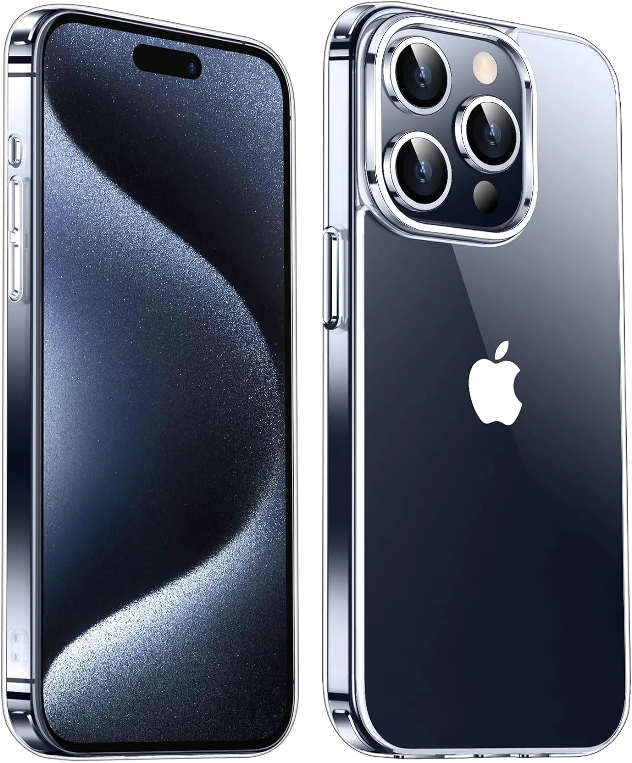 Temdan Designed for iPhone 15 Pro Max Case Clear, [Crystal Clear][Non-Yellowing][Military-Grade Drop Protection] Slim Shockproof Protective Cover Phone Case for iPhone 15 Pro Max 6.7 "