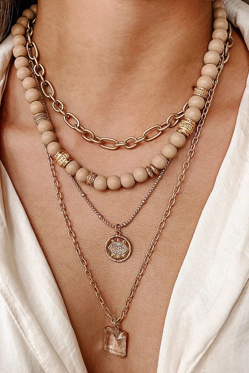 Tequila Tan Layered Necklace (Nude)