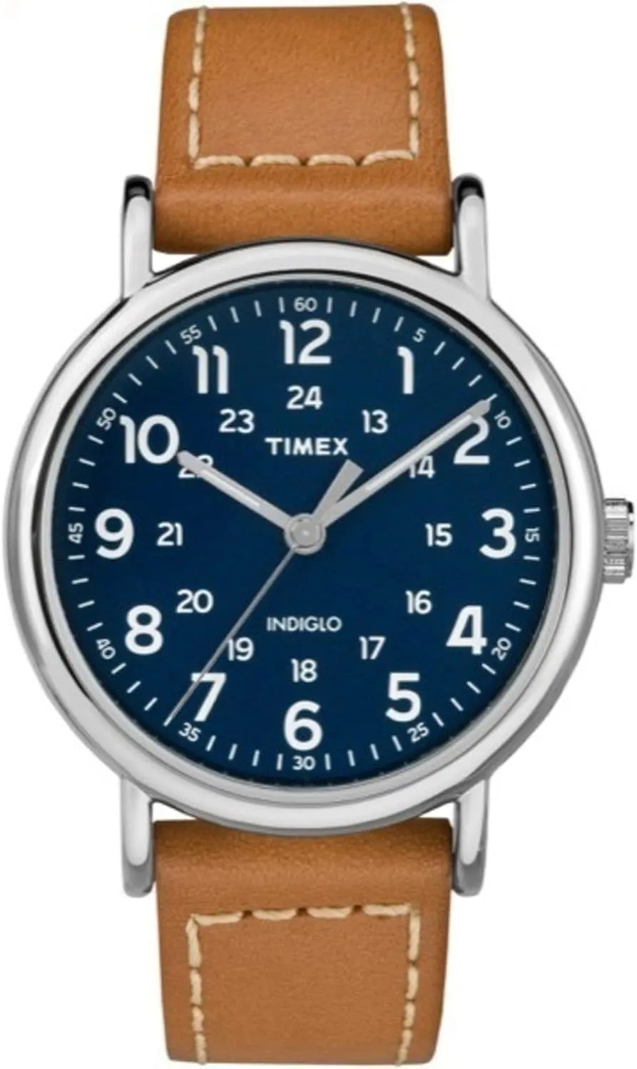 Timex Weekender 38mm Unisex Analog Watch | INDIGLO Backlight | Adjustable Durable Nylon Fabric Slip Through Strap | 24 Hour Time