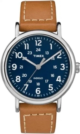 Timex Weekender 38mm Unisex Analog Watch | INDIGLO Backlight | Adjustable Durable Nylon Fabric Slip Through Strap | 24 Hour Time