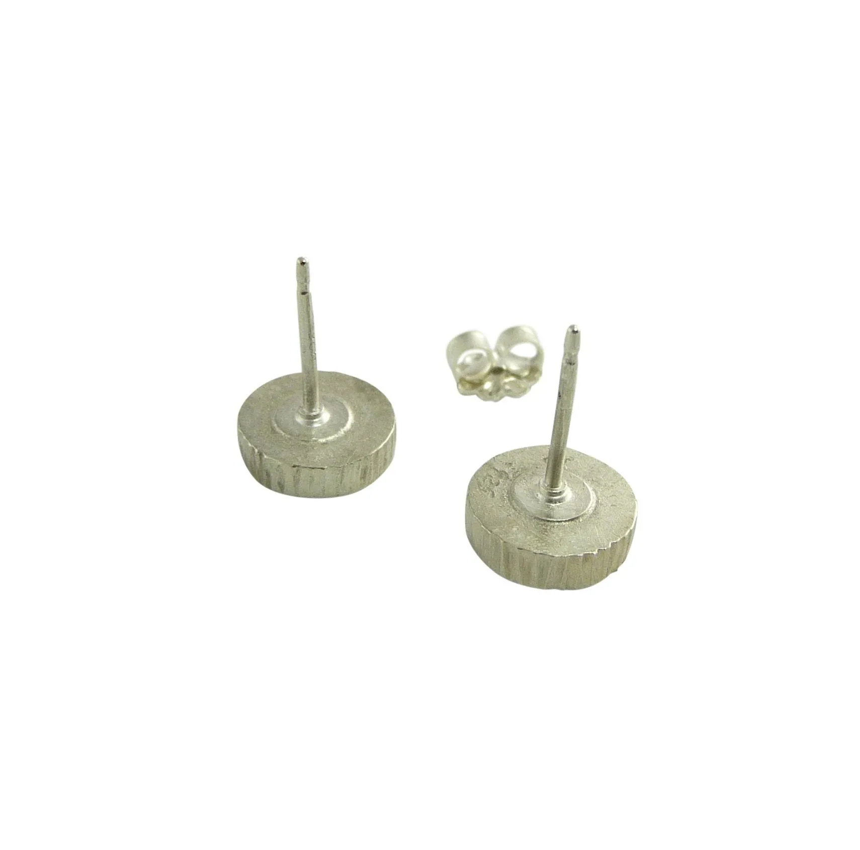 Tiny Erosion Gold Stud Earrings in Bright Finish