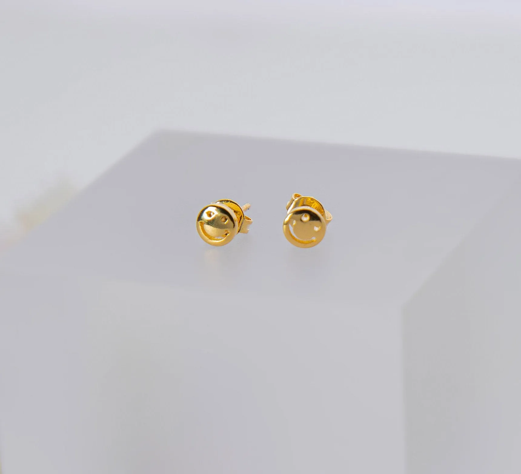 Tiny smiley face Studs