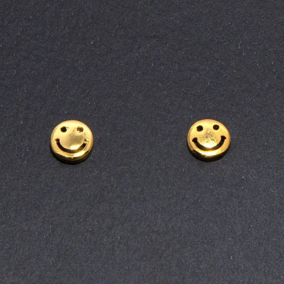 Tiny smiley face Studs