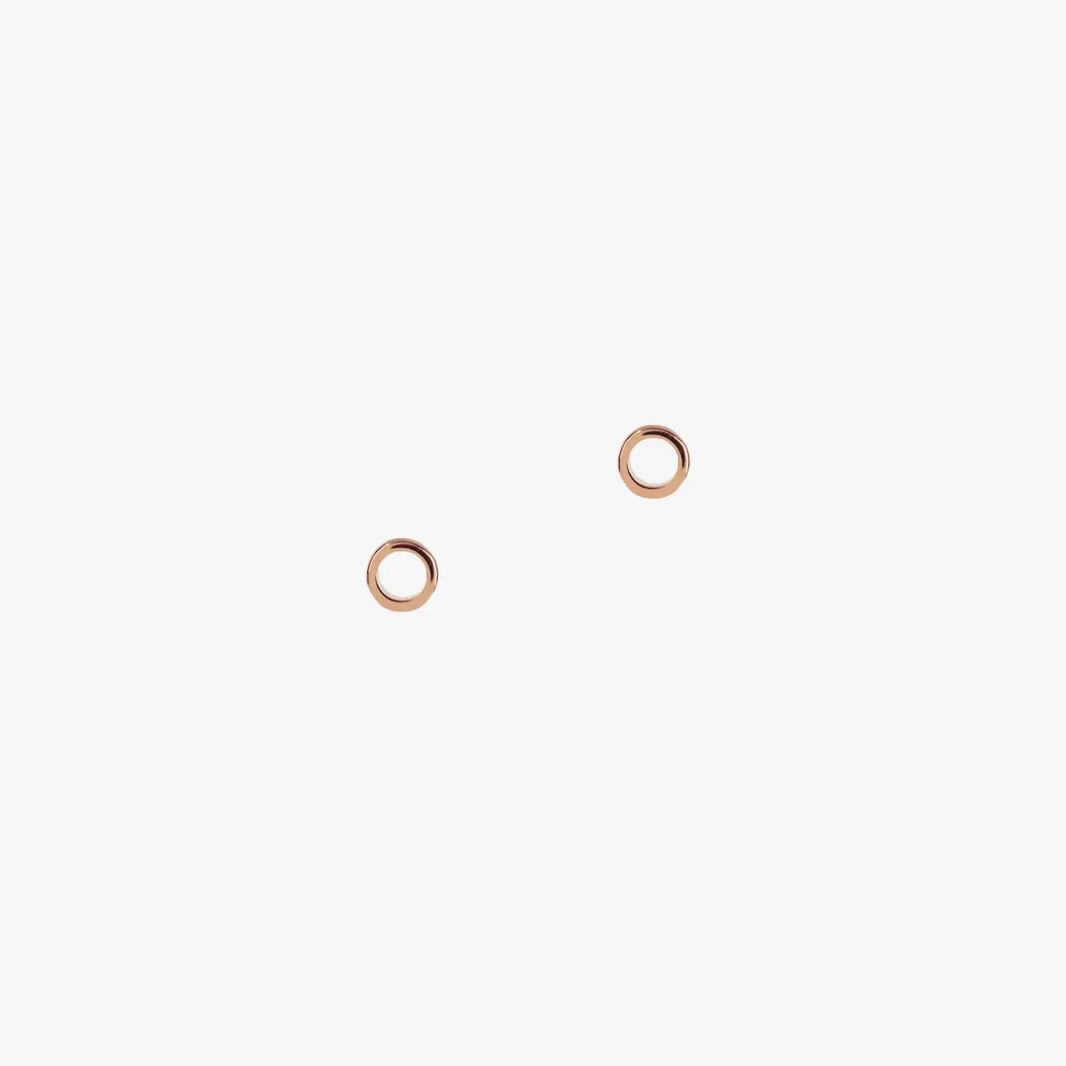 Tiny Tube Studs Rose Gold