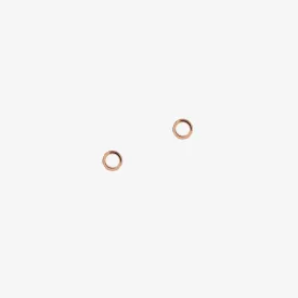 Tiny Tube Studs Rose Gold