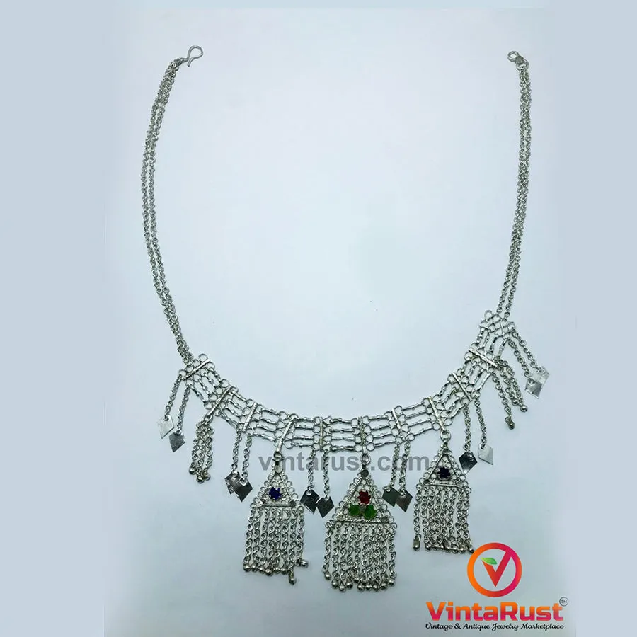 Tribal SIlver Kuchi Pendant Belly Chain Belt