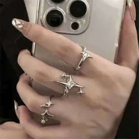 Vintage Adjustable Star Open Ring