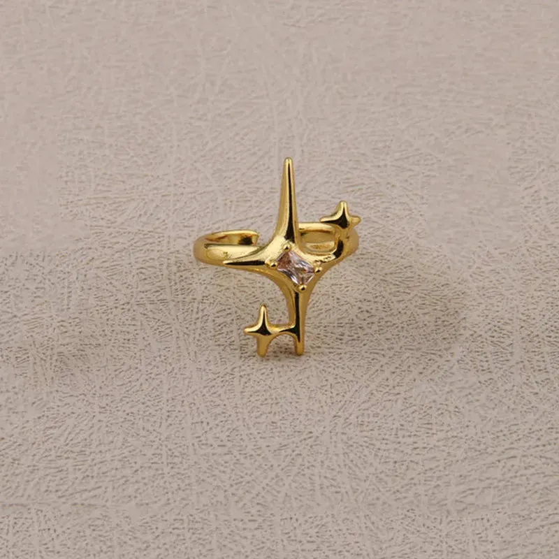 Vintage Adjustable Star Open Ring