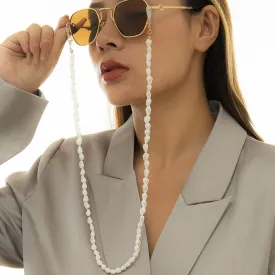 Wiwpar Sunglass Chain Shell Chain Necklace Boho Sunglasses Holder Cords Eyewear Retainer Reading Eyeglass Holder Strap for Women Girls