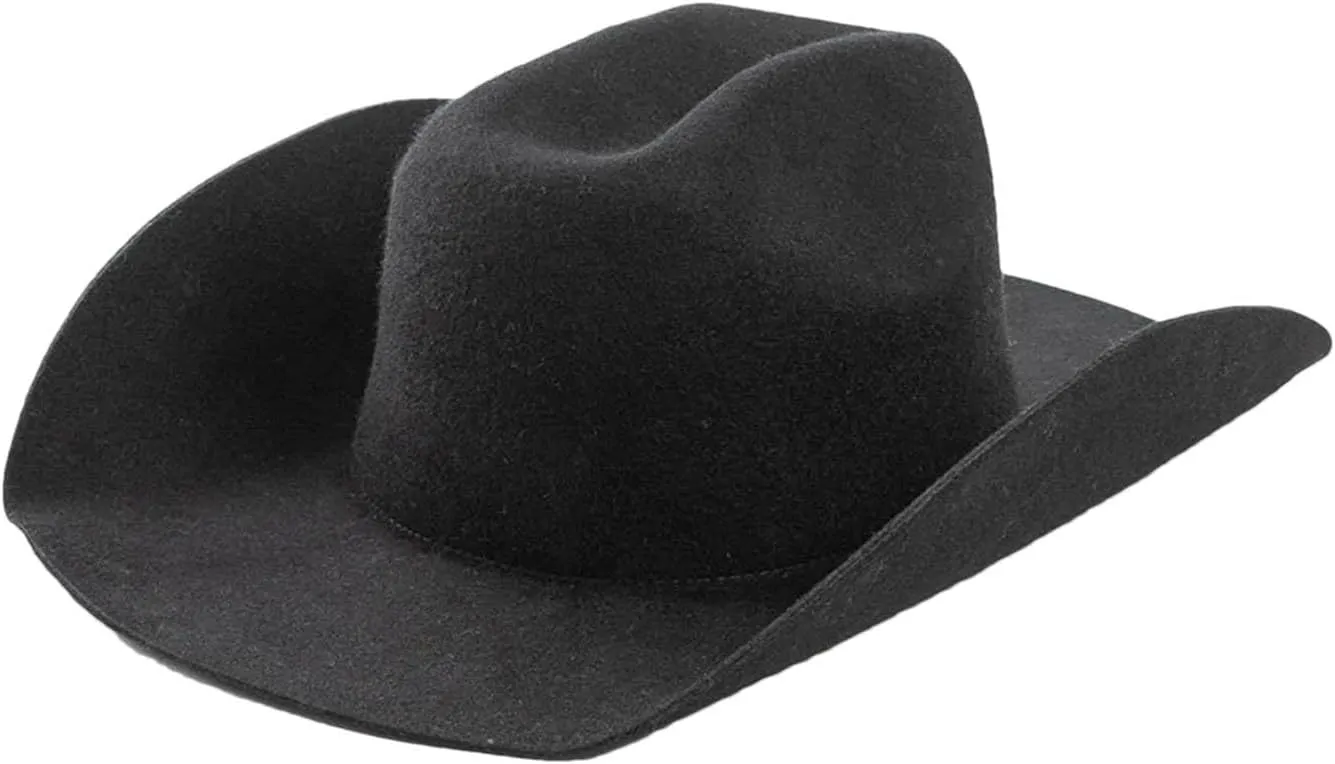 Women Wool Western Cowboy Hat Men Winter Casual Felt Hat Outdoor Warm Fedoras
