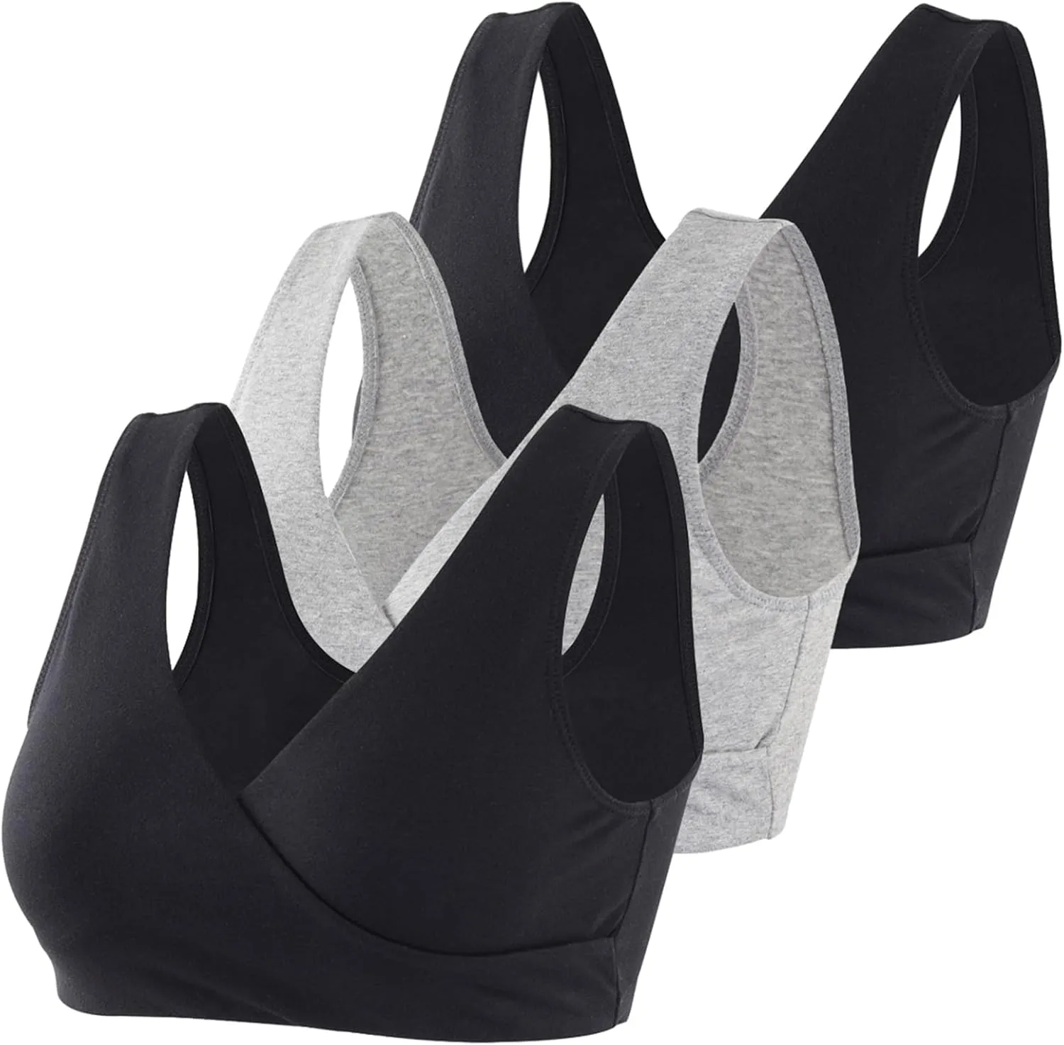 Women's Cotton Wireless Sleep Bra for Nursing and Maternity