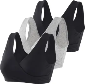 Women's Cotton Wireless Sleep Bra for Nursing and Maternity