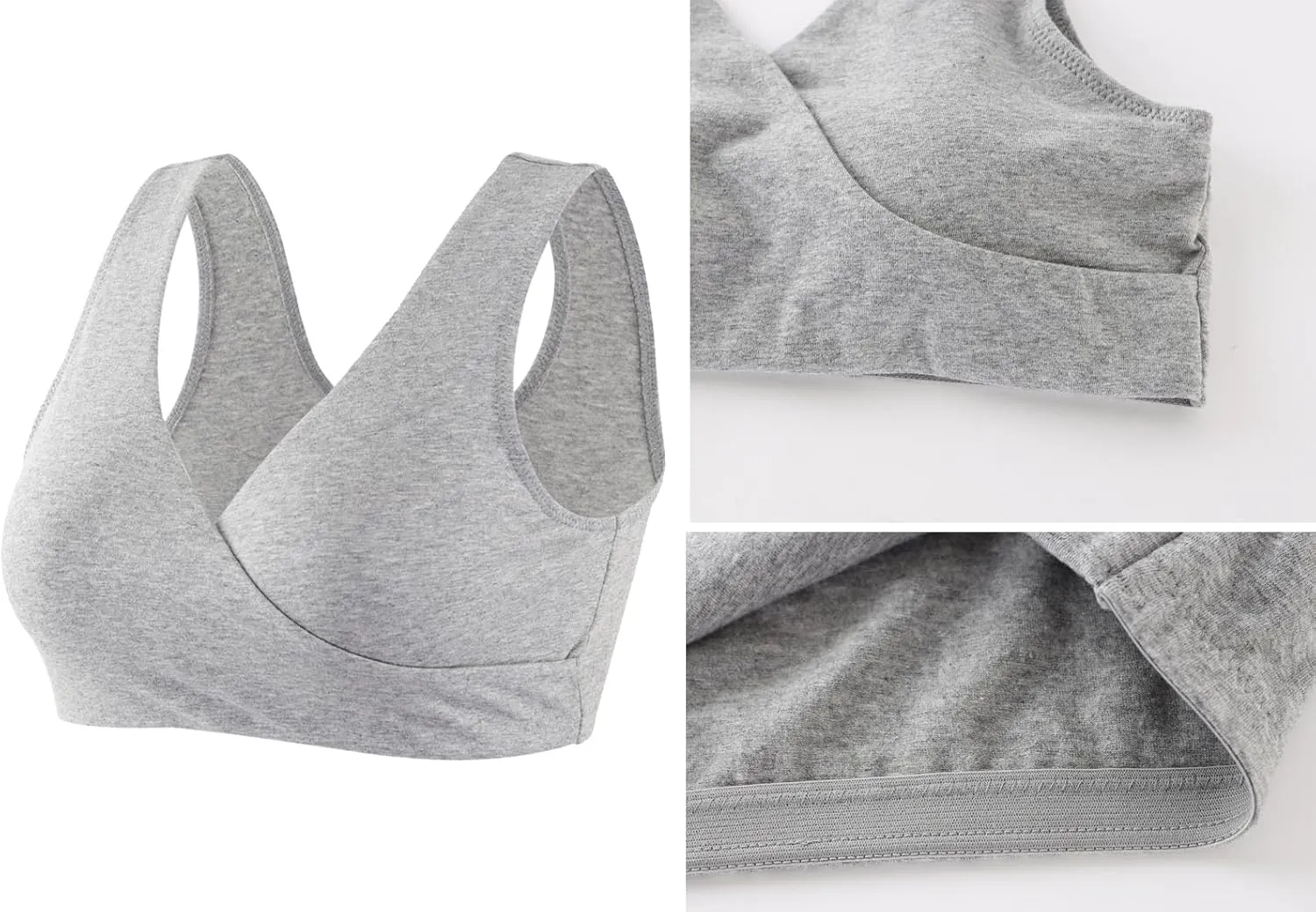 Women's Cotton Wireless Sleep Bra for Nursing and Maternity