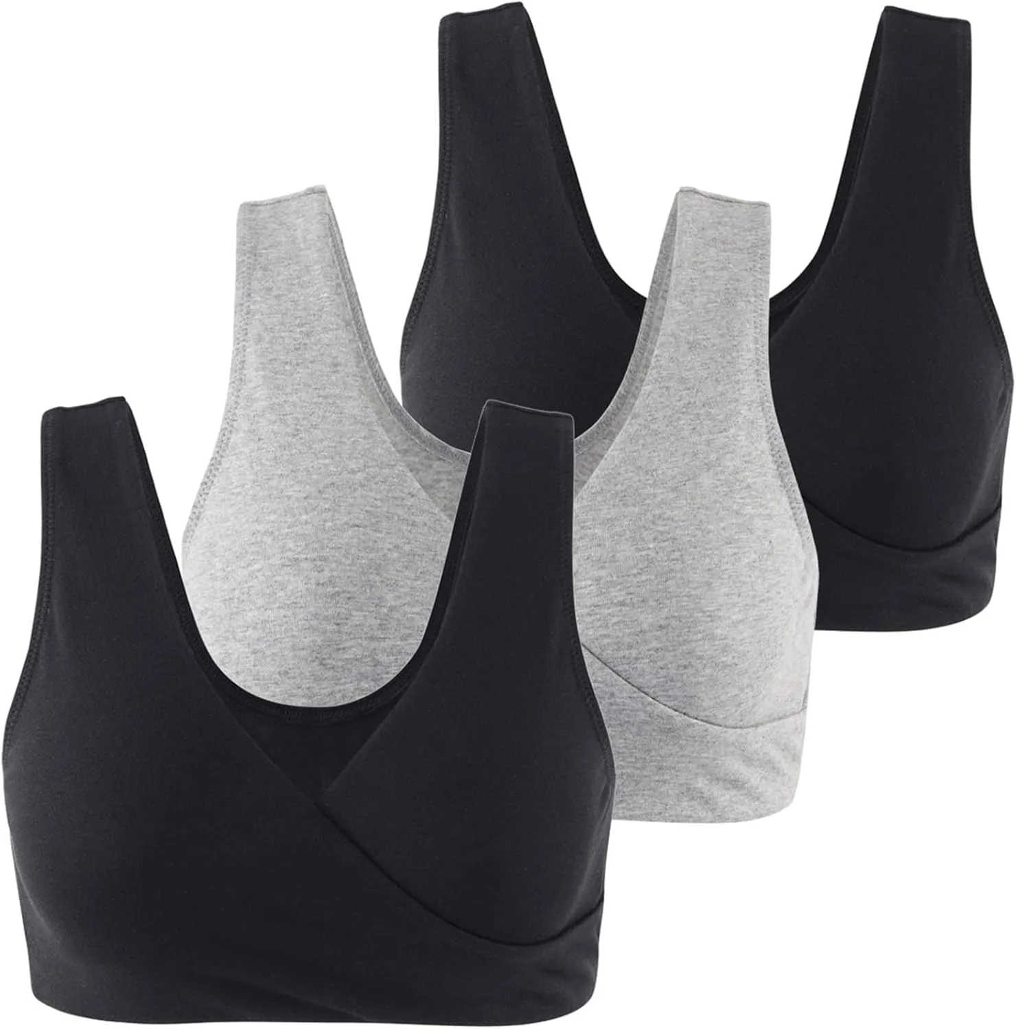 Women's Cotton Wireless Sleep Bra for Nursing and Maternity