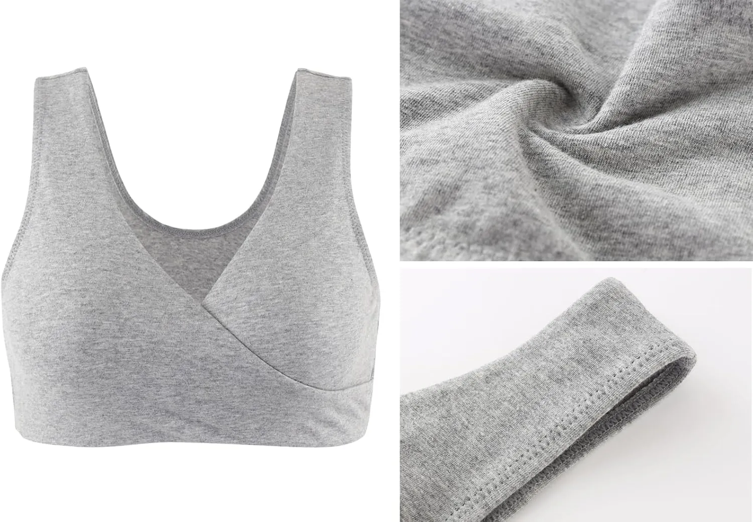 Women's Cotton Wireless Sleep Bra for Nursing and Maternity
