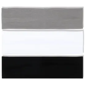 Women's Thick Stretchy Sweat Headbands in White and Black for Yoga, Workout, and Everyday Wear - Non-Slip Hair Accessories with Basic Fashion Style