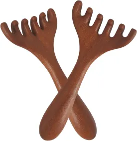 Wood Scalp Massager 2 Pcs, Head Massager Comb for Deep Relaxation & Stress Reduction, Head Scalp Massage Tool for Father's Day and Mother's Day Gifts